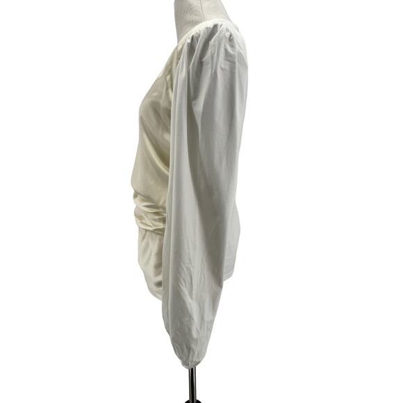 Dorothee Schumacher Powder White Playful Volume Long Sleeve Blouse Size 3/Medium - Picture 4 of 9